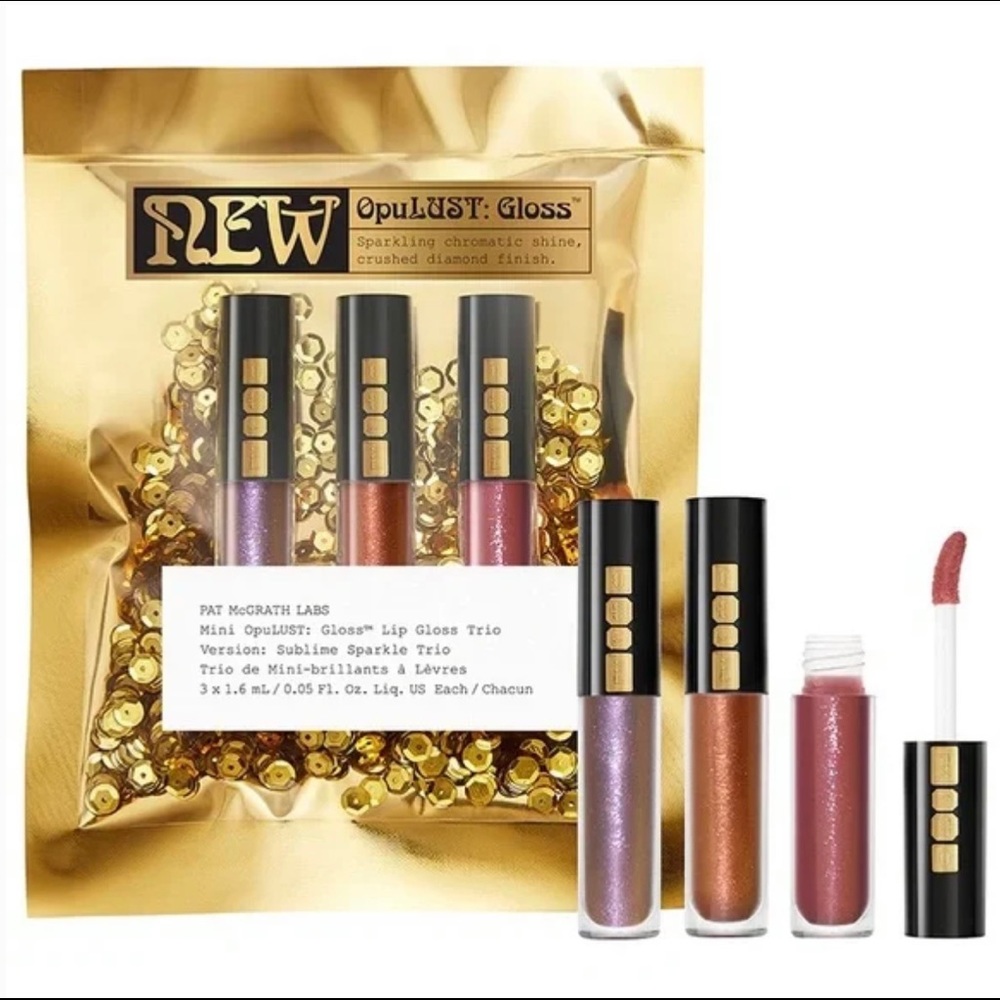Pat McGrath Labs Mini OpuLUST Lip Gloss Trio Sublime Sparkle New Sealed